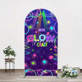 Aperturee - Colorful Neon Lets Glow Crazy Arch Birthday Backdrop